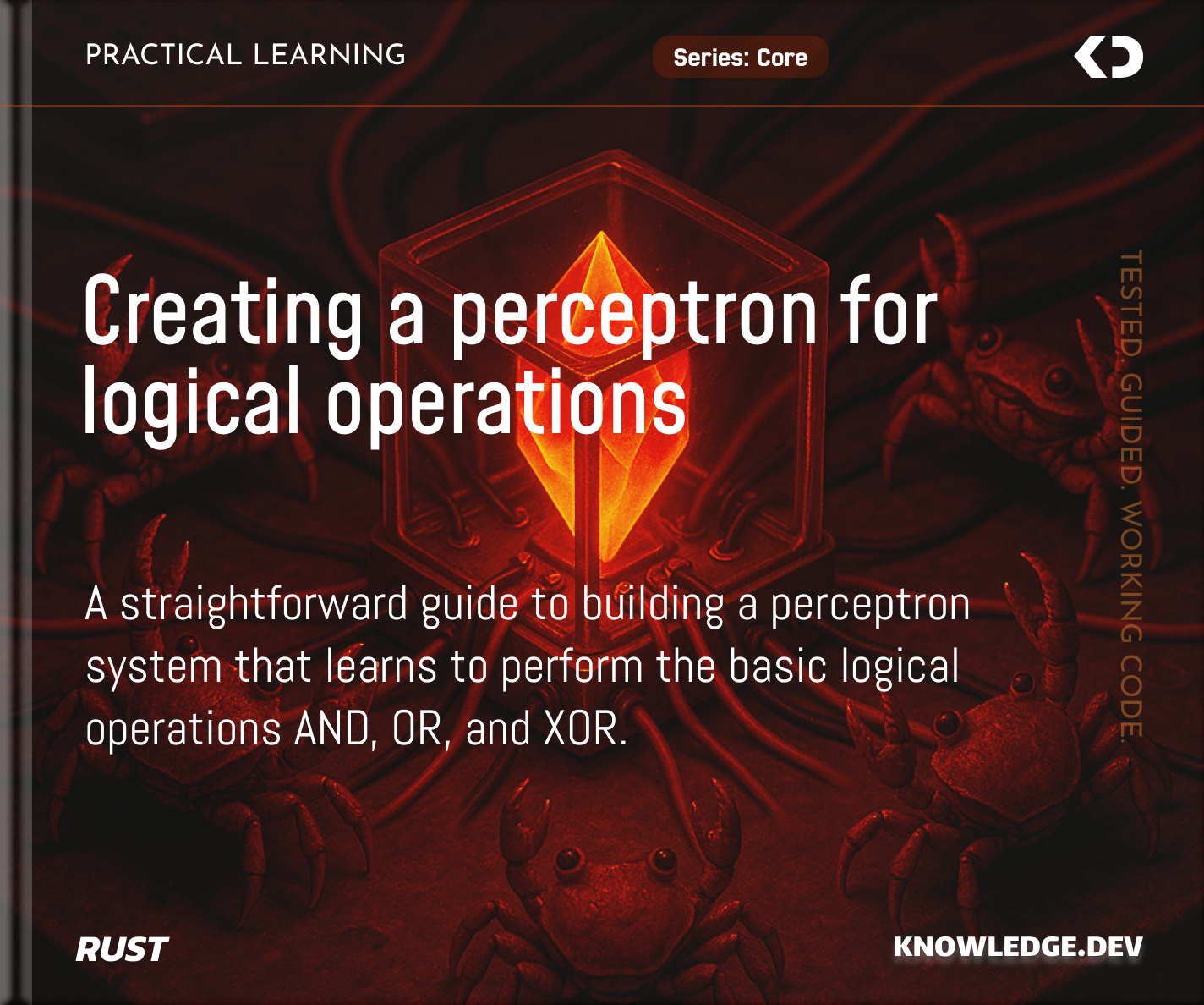 Creating a perceptron for logical operations cover